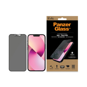 Стъклен протектор PanzerGlass за Apple Iphone 13 mini, Privacy, CaseFriendly, Antibacterial - Черен