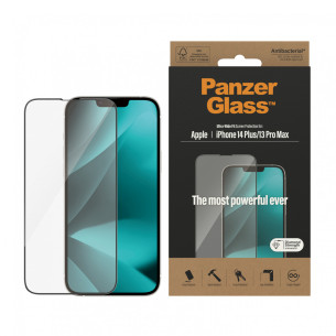 Стъклен протектор PanzerGlass за Apple Iphone 14 Plus/ 13 Pro Max, UWF, Antibacterial - Черен