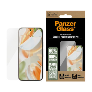 Стъклен протектор PanzerGlass за Google Pixel 10, Pixel 10 Pro, 9, 9 ProUWF, Antibacterial,Прозрачен