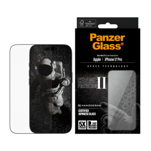 Стъклен протектор PanzerGlass за iPhone 17 Pro, UWF, Ceramic, UWF, w. EasyAligner