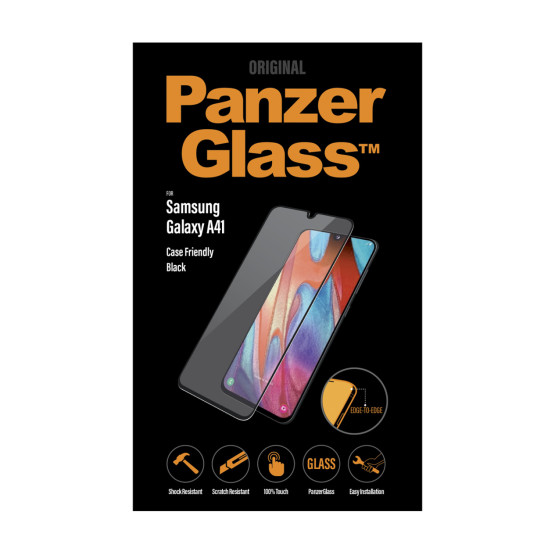 Стъклен протектор PanzerGlass за Samsung Galaxy A41 Case Friendy - Черен