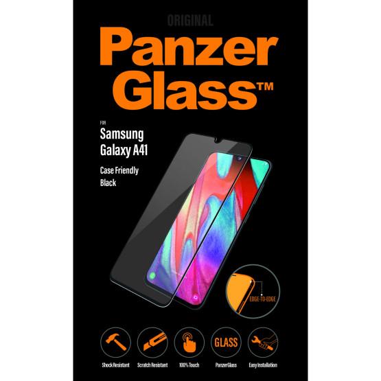 Стъклен протектор PanzerGlass за Samsung Galaxy A41 Case Friendy - Черен