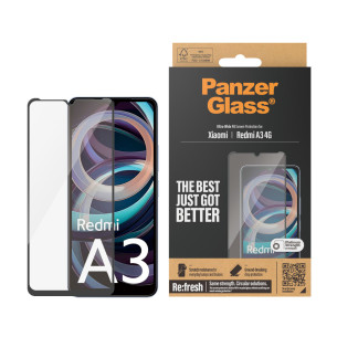 Стъклен протектор PanzerGlass за Xiaomi Redmi A3 4G UWF - Черен