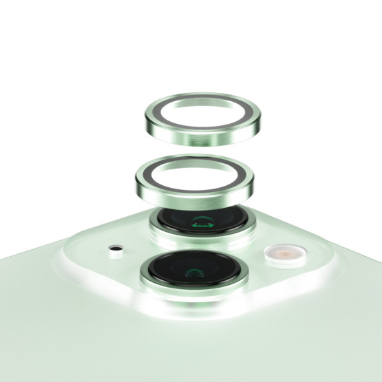 Протектор за камера PanzerGlass Hoops за Apple Iphone 15/15 Plus - Зелен