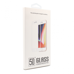 Стъклен Протекто 5D full glue за iPhone XR beli