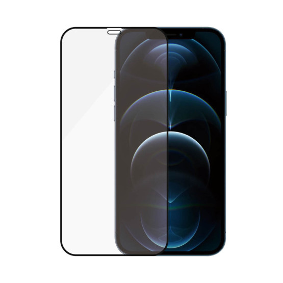 Стъклен протектор PanzerGlass за Apple Iphone 12 Pro Max 6.7 CaseFriendly AntiBacterial - Черен, 117941