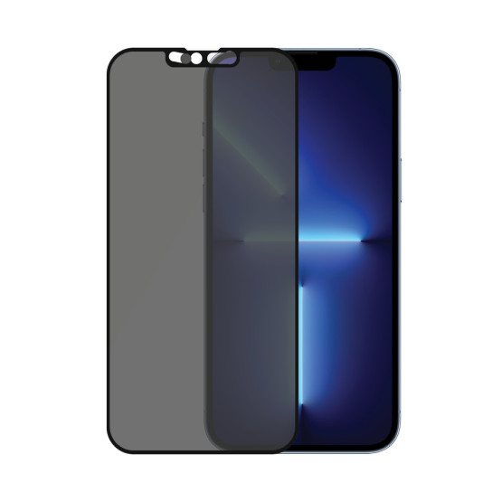 Стъклен протектор PanzerGlass за Apple Iphone 13 Pro Max CamSlider,Privacy, CaseFriendly, Antibacterial - Черен