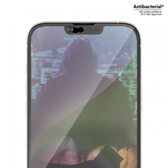 Стъклен протектор PanzerGlass за Apple Iphone 14 Plus/ 13 Pro Max, UWF,Camslider, Antibacterial - Черен