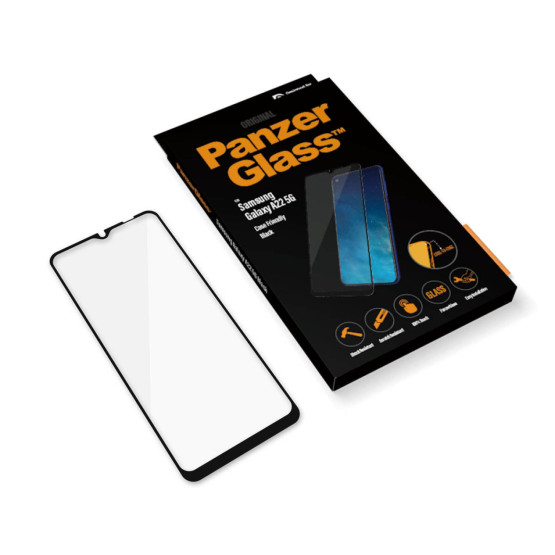 Стъклен протектор PanzerGlass за Samsung Galaxy A22 5G Case Friendly -Черен