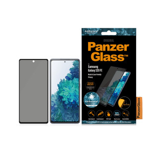 Стъклен протектор PanzerGlass за Samsung Galaxy S20 FE Privacy, AntiBacterial CaseFriendly - Черен