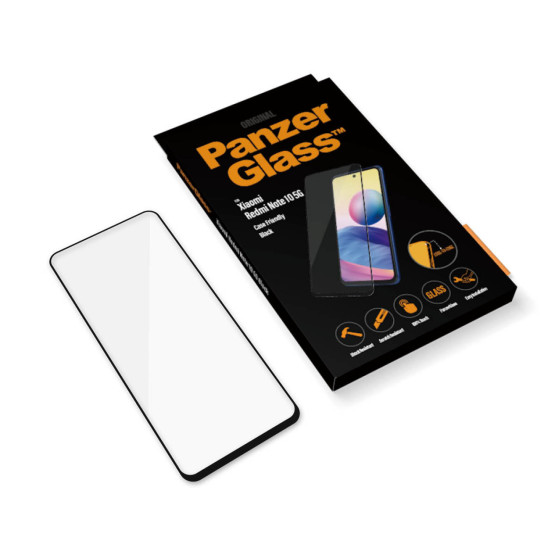 Стъклен протектор PanzerGlass за Xiaomi Redmi Note 10 5G CaseFriendly - Черен