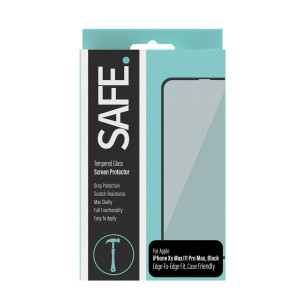 Стъклен протектор Safe за Iphone 11 Pro Max / Xs Max CaseFriendly - Черен