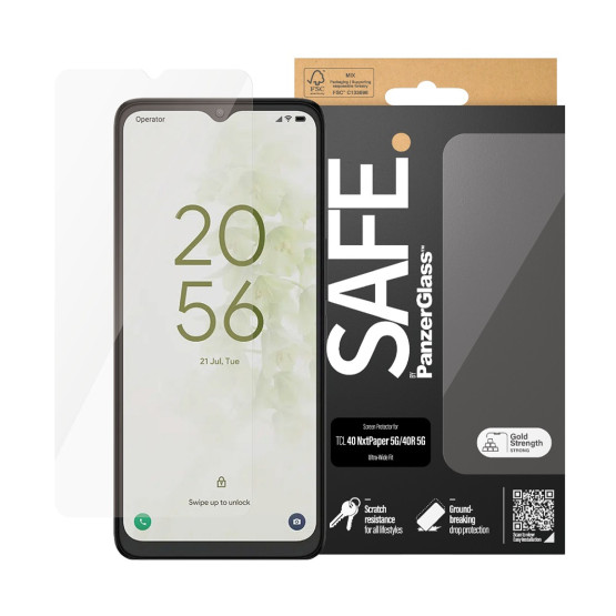 Стъклен протектор Safe за TCL 40 NxtPaper / 40 R 5G -Черен