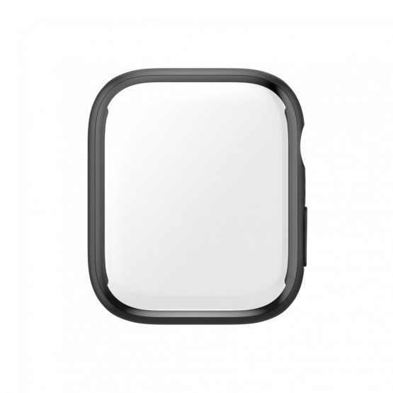 Стъклен протектор за часовник със силиконова рамка PanzerGlass за Apple watch Series 8 / Series 7, 41 mm, D3O Bio - Черна рамка рамка,