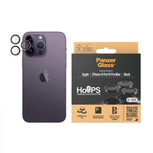 Стъклен протектор за камера PanzerGlass Hoops за Apple Iphone 14 Pro / 14 Pro Max - Черен