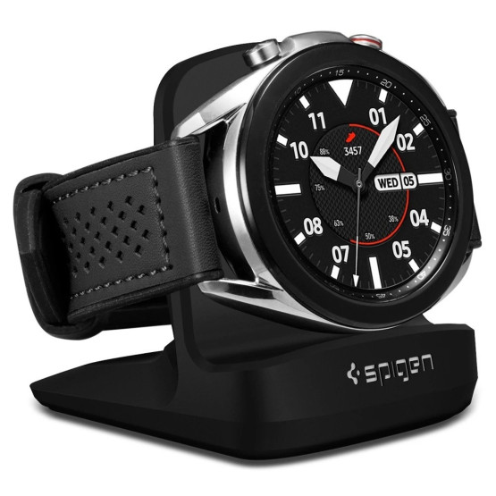 Стойка за безжично зареждане Spigen S352 Night Stand за Galaxy Watch - Чerna