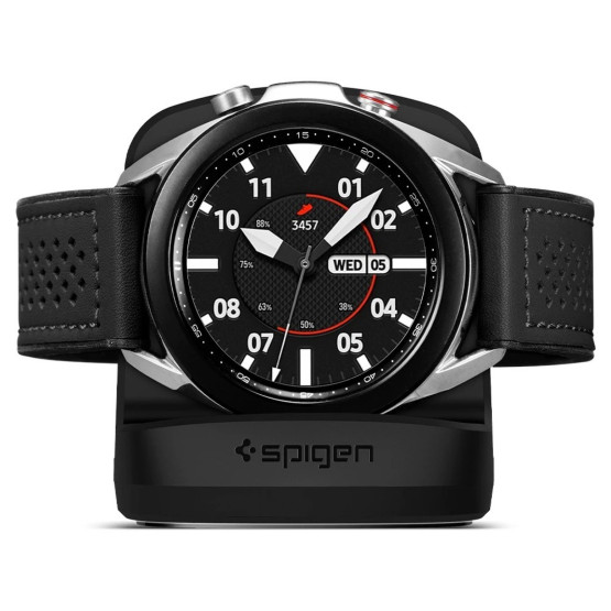 Стойка за безжично зареждане Spigen S352 Night Stand за Galaxy Watch - Чerna