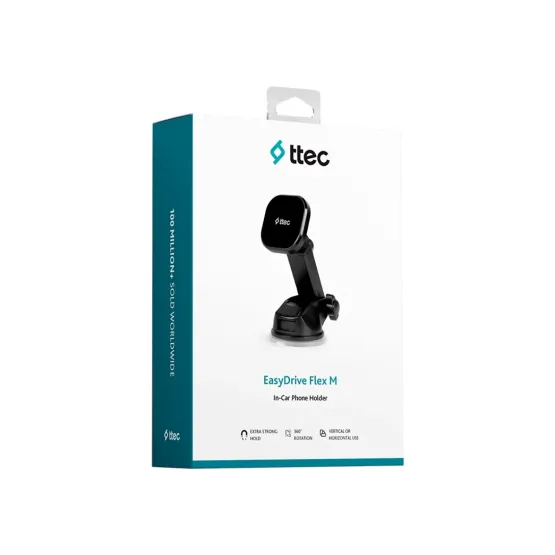 Стойка за кола ttec EasyDrive Flex M MagSafe comp. In Car Wireless Holder and Charger