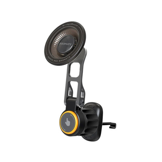 Стойка за кола ProMate BRIDGEMOUNT 360° Rotatable Cradleless Magnetic Car Phone Mount, For AC Vents, Metal ring Plate included.