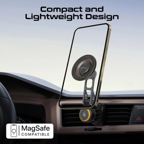 Стойка за кола ProMate BRIDGEMOUNT 360° Rotatable Cradleless Magnetic Car Phone Mount, For AC Vents, Metal ring Plate included.