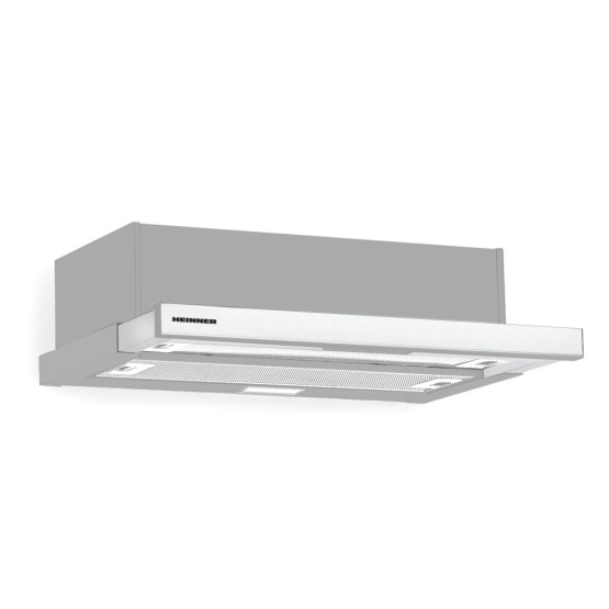 Телескопичен абсорбатор за вграждане HEINNER HTCH-490IX, 90 см