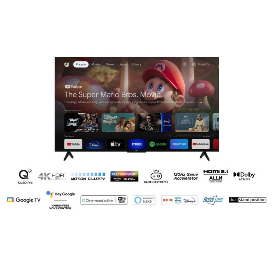 Телевизор TCL 55T7B , QLED , 55 inch, 139 см, 3840x2160 UHD-4K , Smart