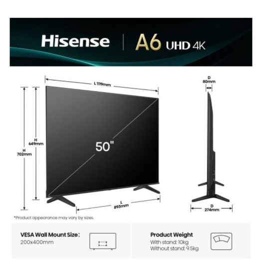 Телевизор Hisense 50A6Q