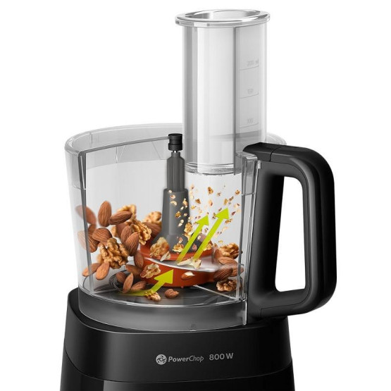 Кухненски робот Philips HR7510/10 , 800 , Капацитет на купата 2.1л, работна вместимост 1.5л - Philips