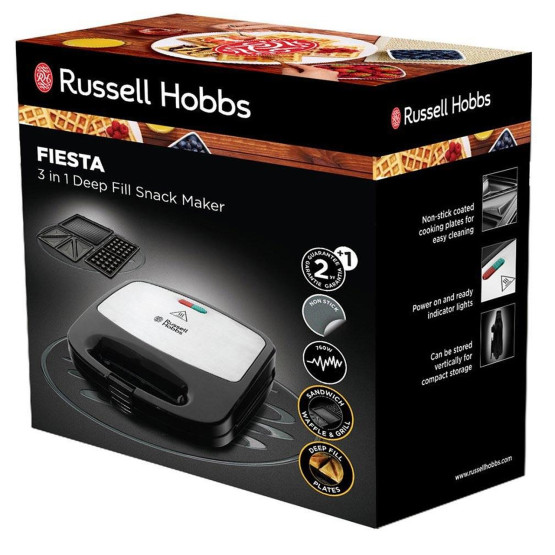 Грил преса Russell Hobbs 24540-56 Fiesta 3 в 1 , 750