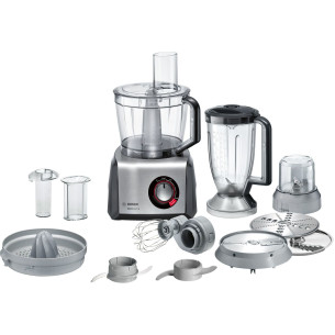 Кухненски робот Bosch MC812M844 , 1250 , Пластмасова купа 3,9 л за 750 g брашно + добавки - Bosch