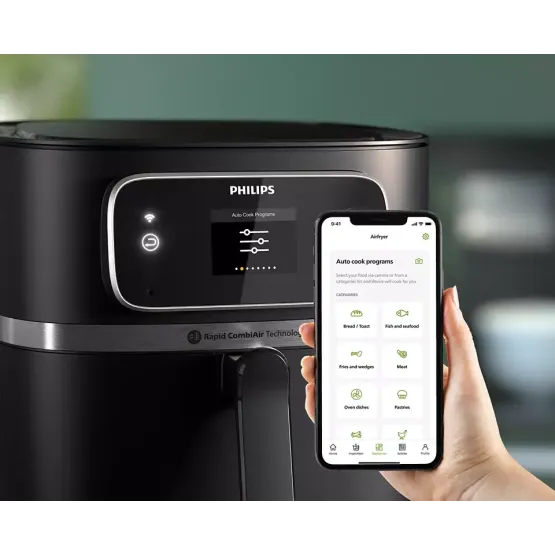 Уред за здравословно готвене Philips HD9880/90 AirFryer , 2200 , До 2 кг продукт