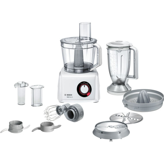 Кухненски робот Bosch MC812W620 , 1100 , XXL купа 3,9L. 750 g браашно + добавки. Пластмасов блендер 1,5 л - Bosch
