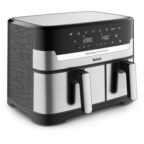 Уред за здравословно готвене Tefal EY905D10 DUAL EASY FRY & GRILL SS
