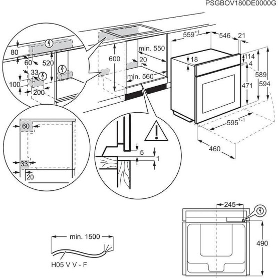 Фурна за вграждане AEG TA5PB531AB , 71 , Push бутони , А+
