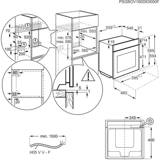 Фурна за вграждане AEG TA5PB531AB , 71 , Push бутони , А+