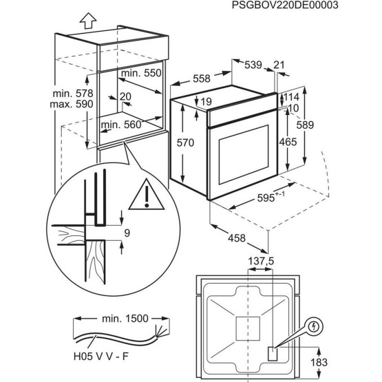 Фурна за вграждане Electrolux EOF4P56X , 72 , Push бутони , А+ , Пиролиза