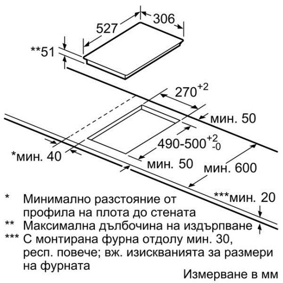 Вграден керамичен плот Bosch PIB375FB1E , Индукционен - Bosch