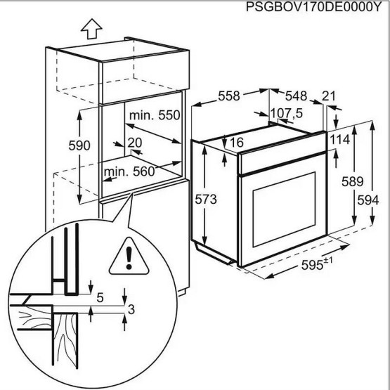 Фурна за вграждане Electrolux EOD6P77WX , 72 , Push бутони , А+ , Пиролиза