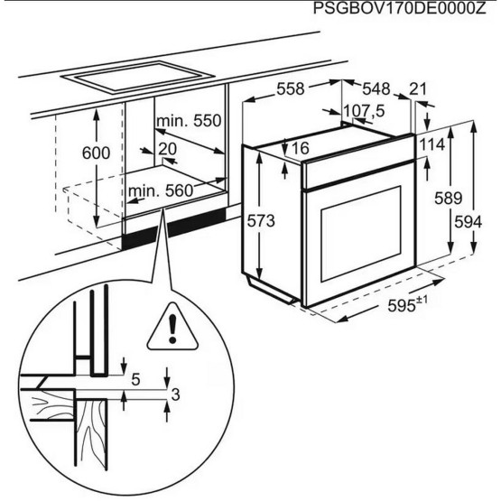 Фурна за вграждане Electrolux EOD6P77WX , 72 , Push бутони , А+ , Пиролиза