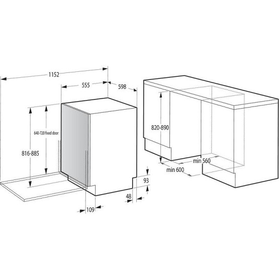 Съдомиялна машина за вграждане Gorenje GV642E90