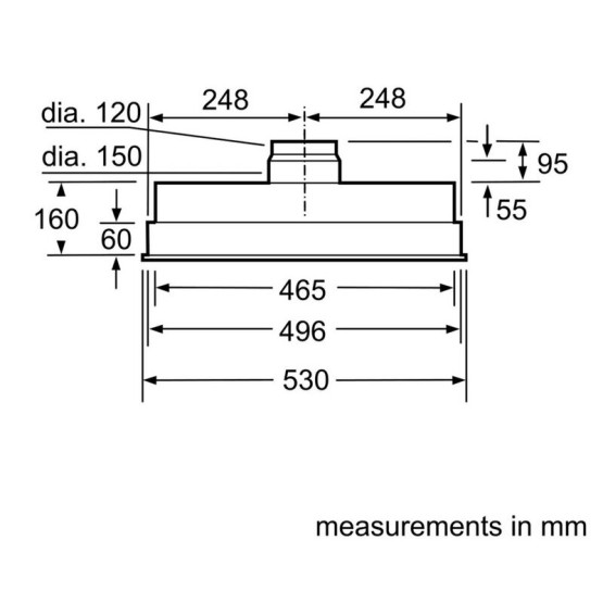 Вграден абсорбатор Bosch DHL555BL - Bosch