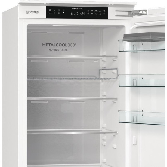 Вграден хладилник с фризер Gorenje NRKI519E82WF , 284 l, E , No Frost , Да