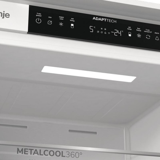 Вграден хладилник с фризер Gorenje NRKI519E82WF , 284 l, E , No Frost , Да