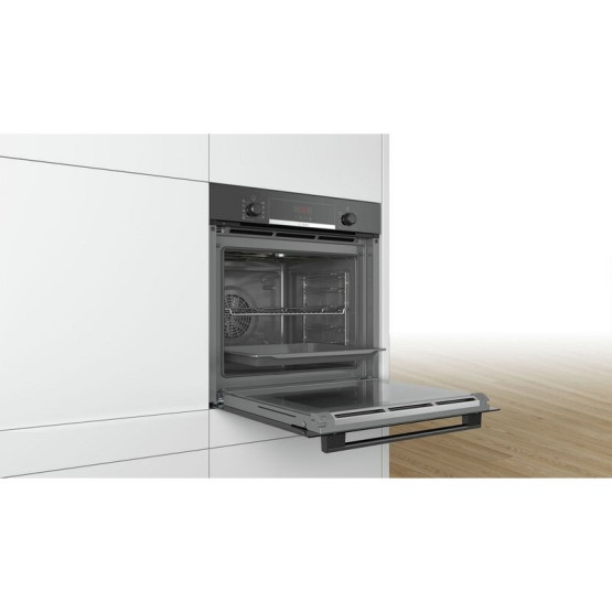 Фурна за вграждане Bosch HBA573BB1 , 71 L , Push бутони , А , Пиролиза - Bosch
