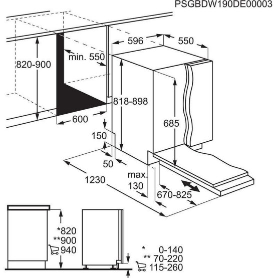 Съдомиялна машина за вграждане Electrolux KECB7310L (ST)