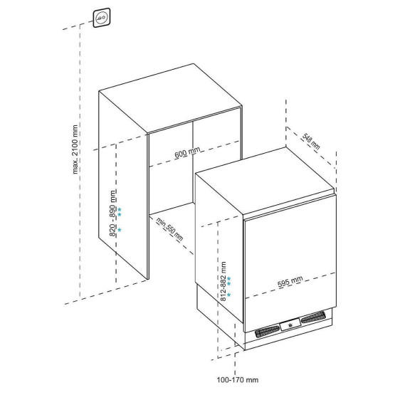 Вграден хладилник Finlux FXNE 1600