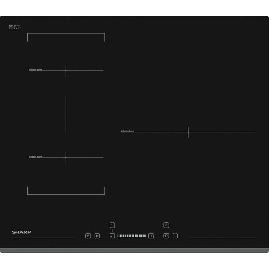 Вграден керамичен плот Sharp KH-6I34BS00 *** , Индукционен - Sharp