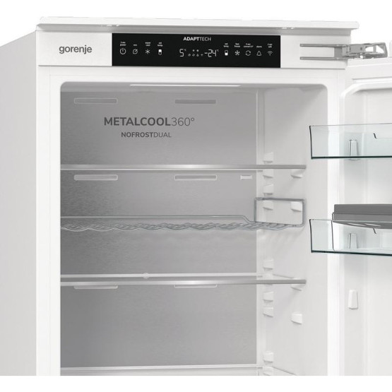 Вграден хладилник с фризер Gorenje NRKI517E82WF , 252 l, E , No Frost , Да