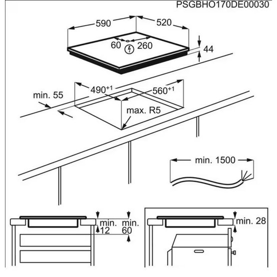 Вграден керамичен плот Electrolux EIS6648 (ST)