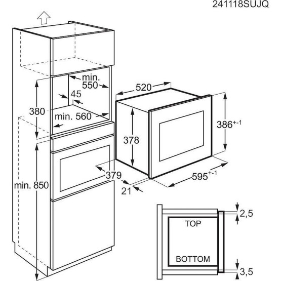Вградена микровълнова фурна AEG OS5GM251EB , Сензорно